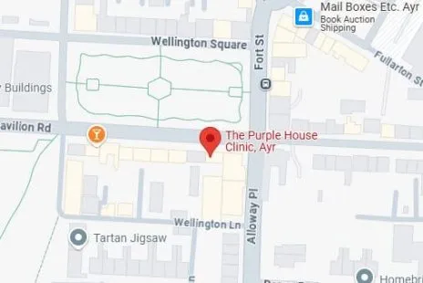 Map: The Purple House Clinic, Ayr