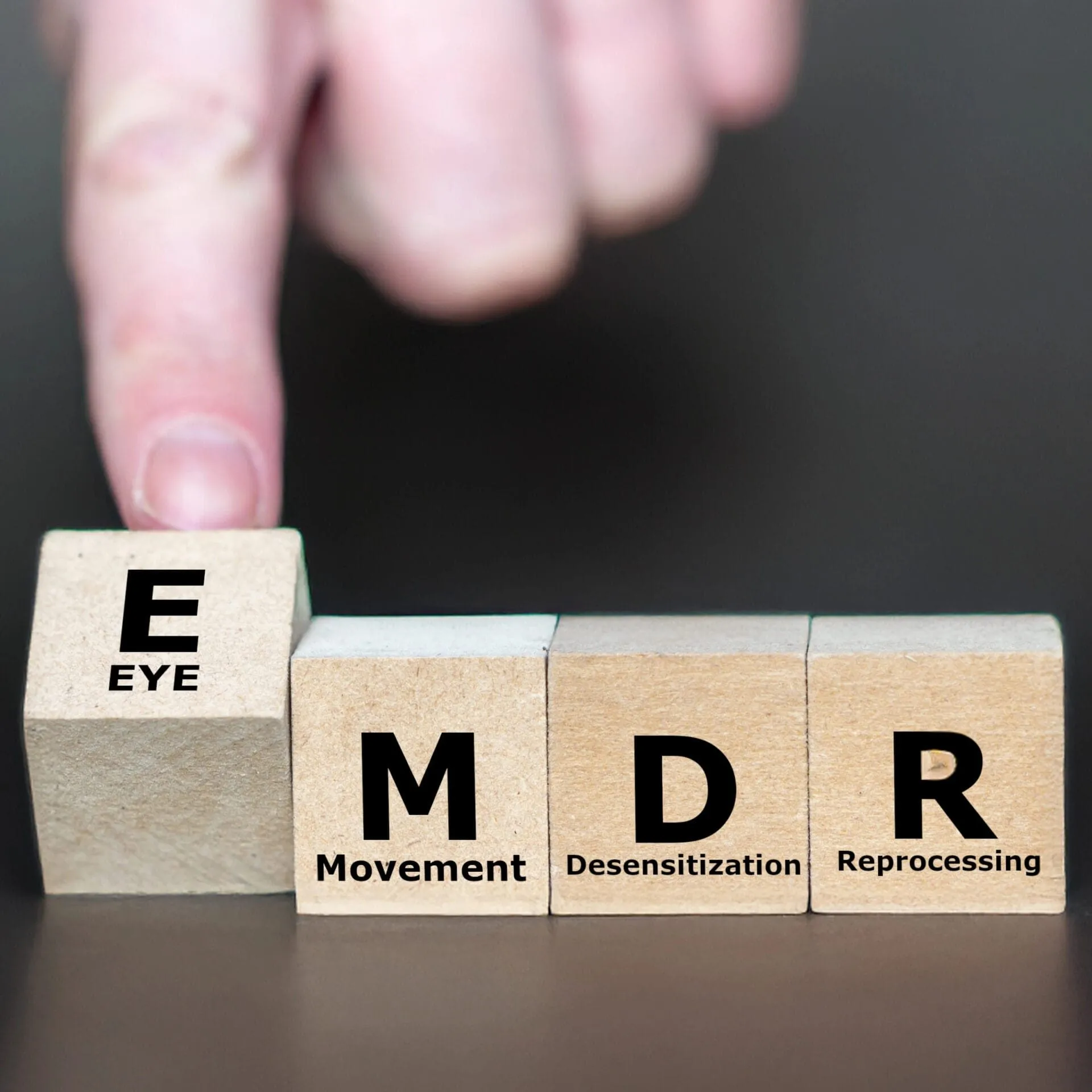 EMDR Therapy - Wooden Blocks spelling out EMDR Therapy | The Purple House Clinic Intensive EMDR Therapy UK